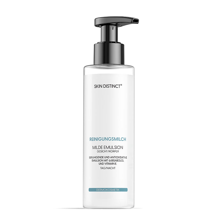 SKIN DISTINCT Reinigungsmilch Sanfte Reinigungsmilch mit Vitamin E für die milde Reinigung des Gesichts am Abend. ✓ cremige Textur ✓ Anti-Aging Wirkung ✓ vegan ✓ für alle Hauttypen